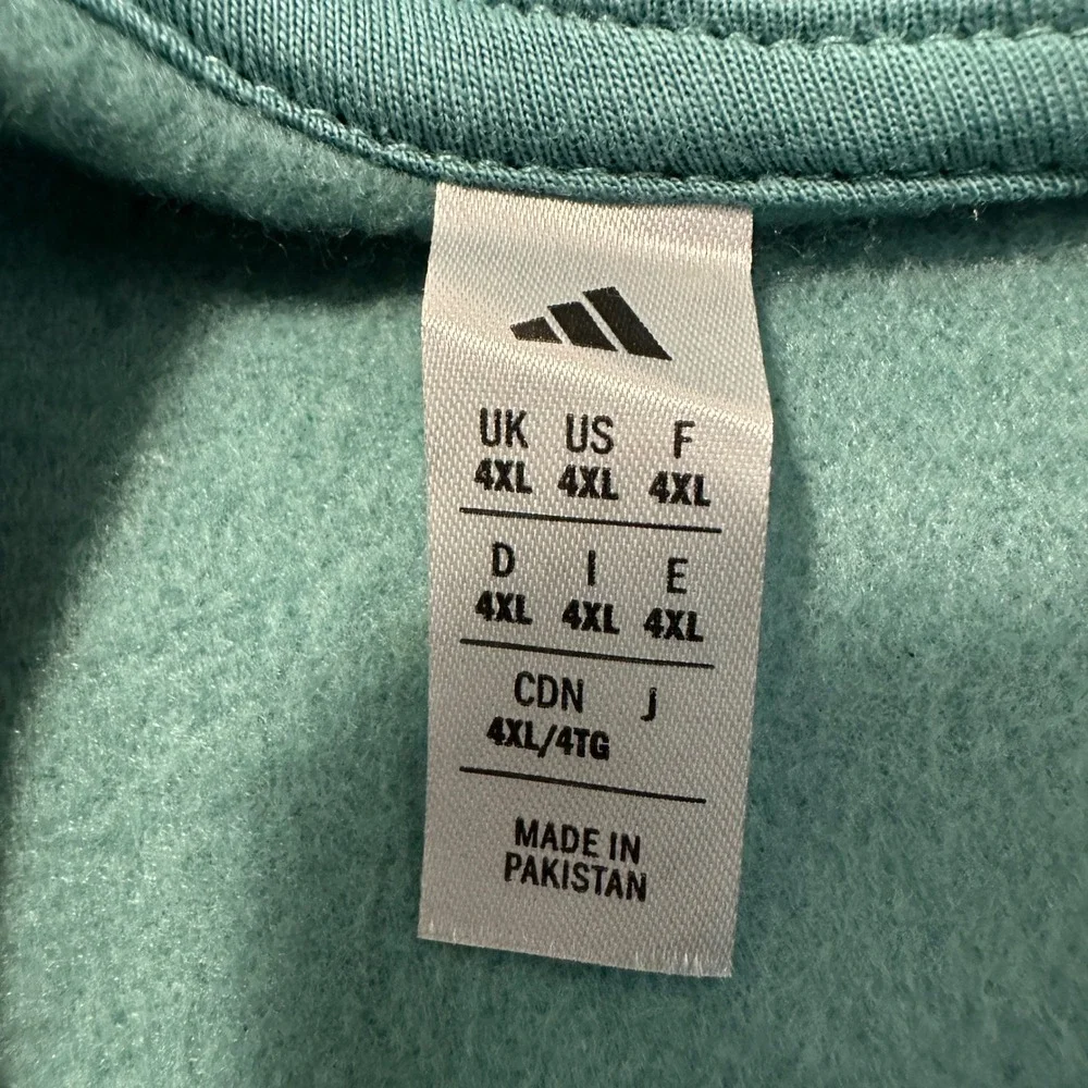 Adidas Men's 4XL Hoodie Powder Teal M EVO LIN HD Graphic Blokecore Y2K NEW